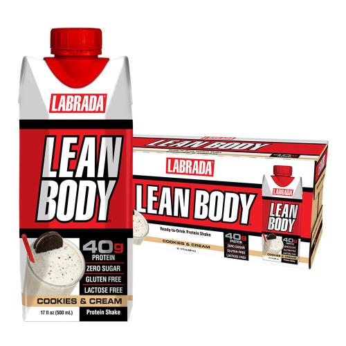 Labrada Lean Body Ready-to-Drink Protein Shake (12 x 500 ml, Csokis Keksz és Krém )