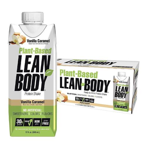 Labrada Lean Body Plant Based Protein Shake (12 x 500 ml, Vanilla & Caramel)