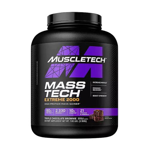 MuscleTech Mass-Tech Extreme 2000 - Tömegnövelő (3.17 kg, Tripla Csokoládés Brownie)