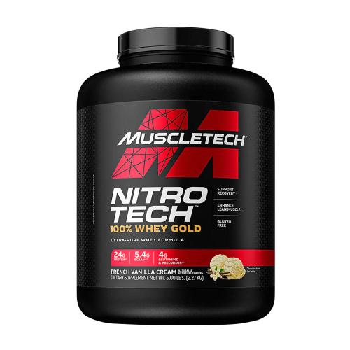 MuscleTech Nitro-Tech 100% Whey Gold - Fehérje keverék (2,27 kg, Francia Vaníliakrém)