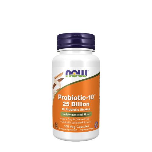 Now Foods Probiotic-10™ 25 Billion, Probiotikum kapszula (25 milliárd) (100 Veg Kapszula)