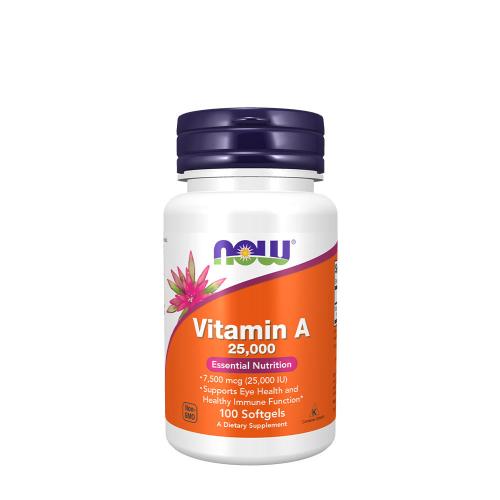 Now Foods A-Vitamin 25,000 NE  (100 Lágykapszula)