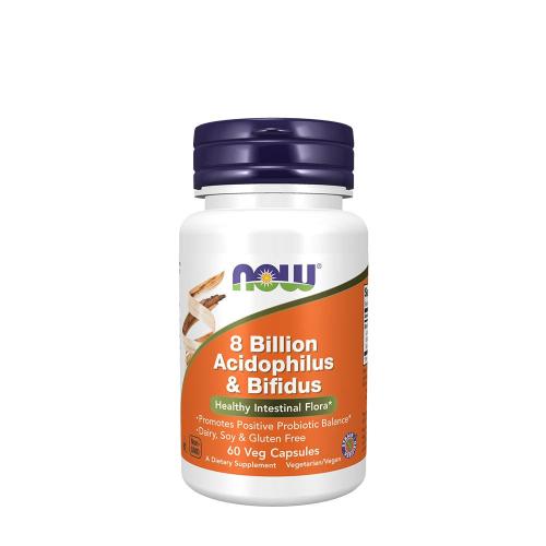 Now Foods 8 Billion Acidophilus & Bifidus - Probiotikumok (60 Veg Kapszula)