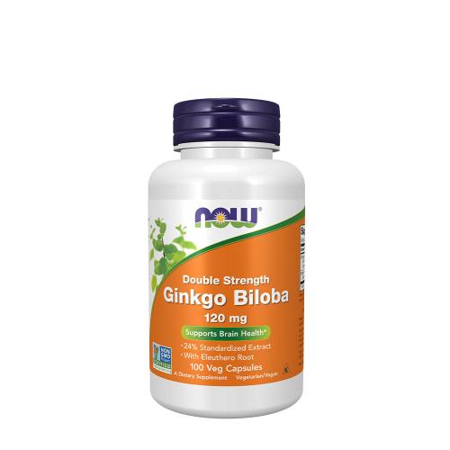 Ginkgo Biloba, Double Strength 120 mg - Erős Páfrányfenyő kivonat (100 Veg Kapszula)