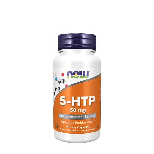 Now Foods 5 HTP 50 mg - 5-Hidroxi-triptofán (90 Veg Kapszula)