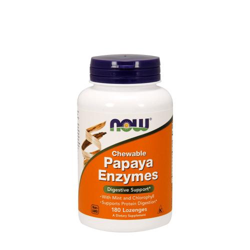 Now Foods Papaya Enzim szopogató (180 Szopogató Tabletta)