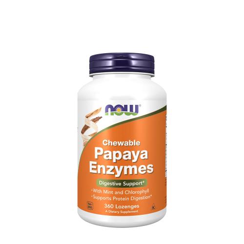 Now Foods Papaya Enzim szopogató (360 Szopogató Tabletta)