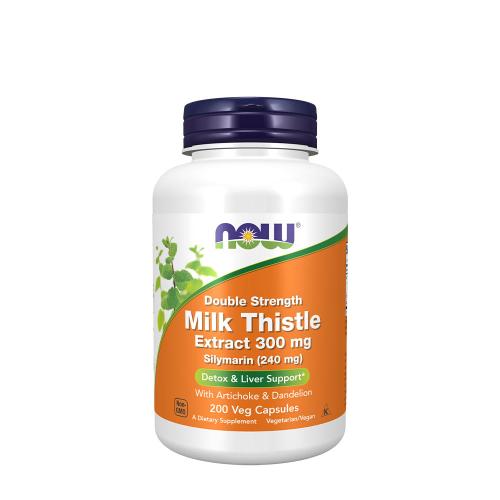 Now Foods Máriatövis kivonat 300 mg - Milk Thistle Extract, Double Strength 300 mg (200 Veg Kapszula)