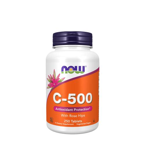 Now Foods C-vitamin 500mg tabletta Csipkebogyóval (250 Tabletta)