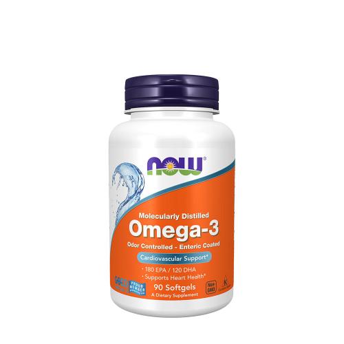 Now Foods Omega-3 Halolaj lágykapszula (Enteric Coated) (90 Lágykapszula)