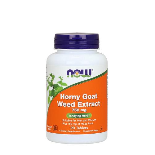 Now Foods Horny Goat Weed Extract - Püspöksüveg Kivonat 750 mg (90 Tabletta)