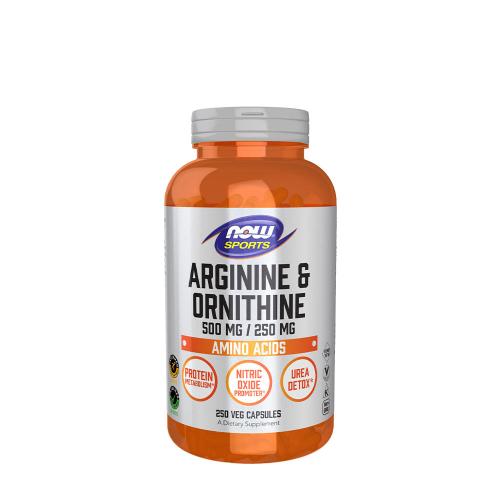 Now Foods Arginin & Ornitin (Arginine & Ornithine) 500/250 mg - Aminosav keverék (250 Kapszula)