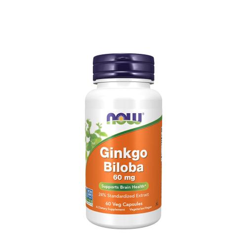 Now Foods Ginkgo Biloba - Páfrányfenyő Kivonat 60 mg (60 Veg Kapszula)