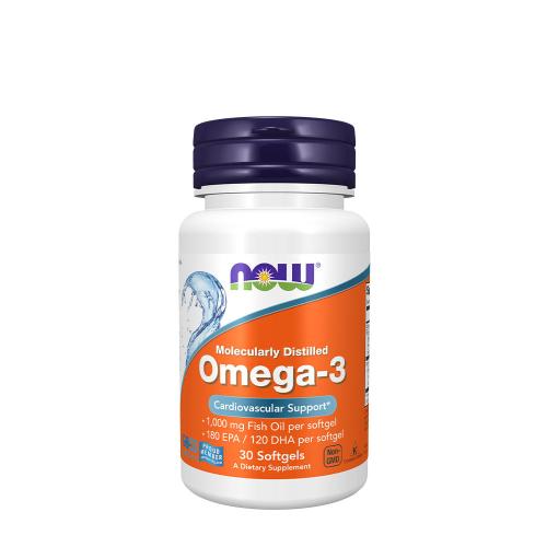 Now Foods Káros Anyag Mentes Omega-3 Halolaj lágykapszula (Molecularly Distilled) (30 Lágykapszula)