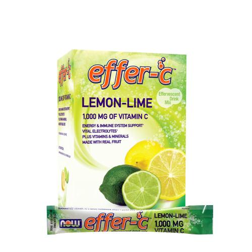 Now Foods Effer-C™ C-Vitamin Italpor (30/Doboz, Citrom Lime)