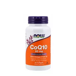   Now Foods Coq10 60 mg With Omega 3 Fish Oil - Q10 Koenzim Omega-3 Halolajjal (60 Lágykapszula)