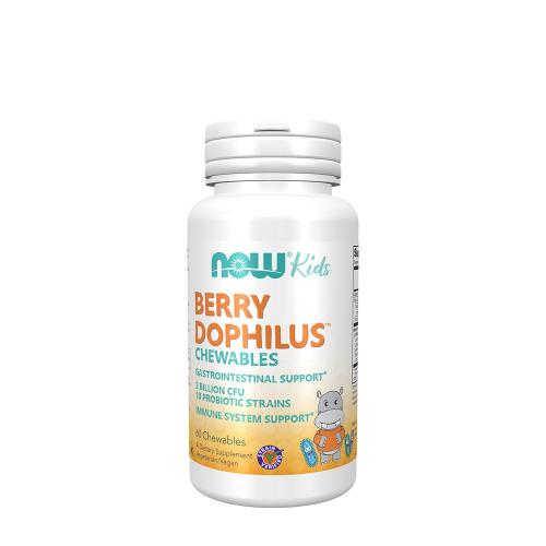 Now Foods BerryDophilus™ - Probiotikum rágótabletta Gyermekeknek (60 Rágótabletta)