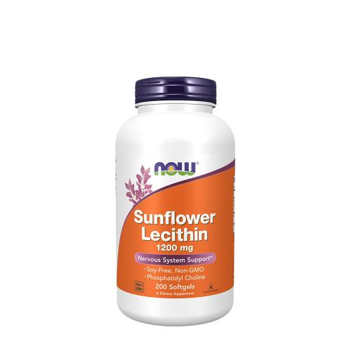 Now Foods Sunflower Lecithin - Napraforgómag 1200 mg kivonat (200 Lágykapszula)