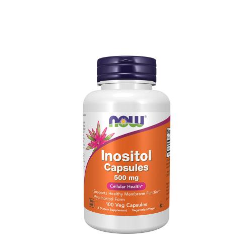 Now Foods Inozitol (Inositol) 500 mg kapszula - Egészséges Sejtműködés (100 Veg Kapszula)