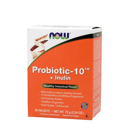 Now Foods Probiotic-10™ + Inulin - Probiotikumok Inulinnal (24 Csomag)