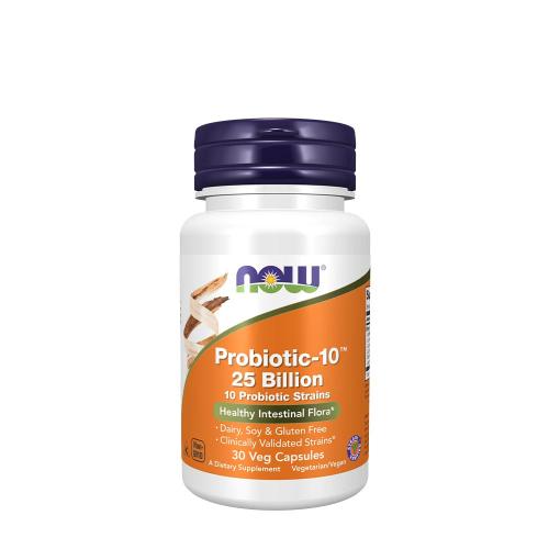 Now Foods Probiotic-10™ 25 Billion, Probiotikum kapszula (25 milliárd) (30 Veg Kapszula)