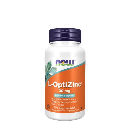 Now Foods Cink kapszula - L-OptiZinc 30 mg (100 Veg Kapszula)