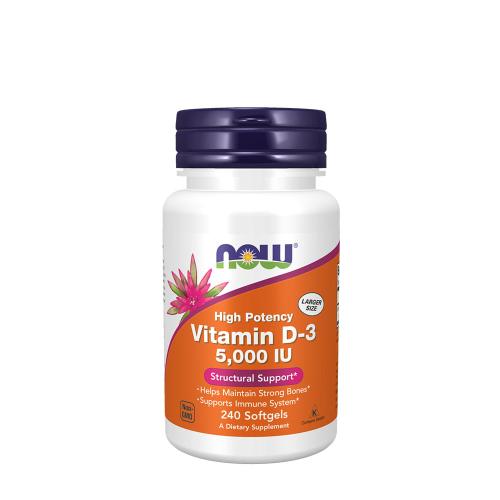 Now Foods D-vitamin 5000 NE (240 Lágykapszula)