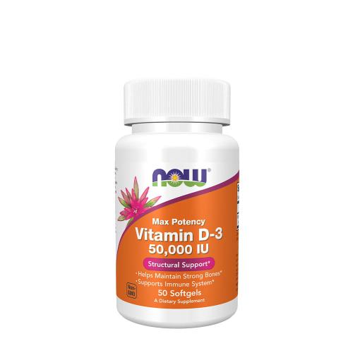 Now Foods Vitamin D-3 50,000 NE (50 Lágykapszula)