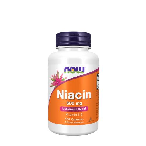 Now Foods Niacin 500 mg - B3-vitamin (100 Kapszula)