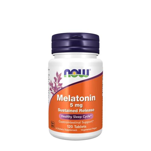 Now Foods Melatonin 5 mg Sustained Release - Nyújtott felszívódás (120 Tabletta)