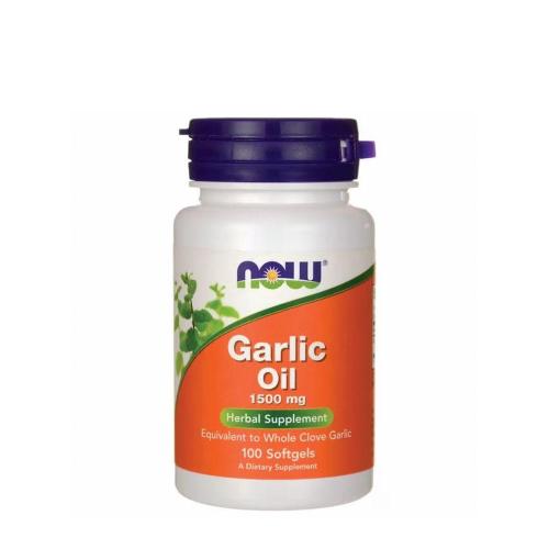 Now Foods Garlic Oil 1500 mg - Fokhagyma Olaj Kapszula (100 Lágykapszula)