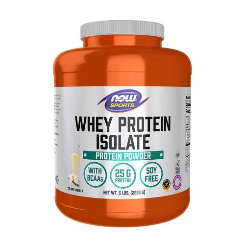 Now Foods Whey Protein Isolate -Tejsavófehérje izolátum (2268 g, Krémes Vanília)