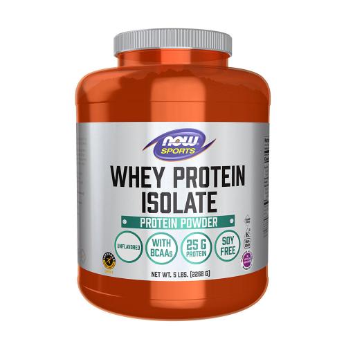 Now Foods Whey Protein Isolate -Tejsavófehérje izolátum (2268 g, Ízesítetlen)