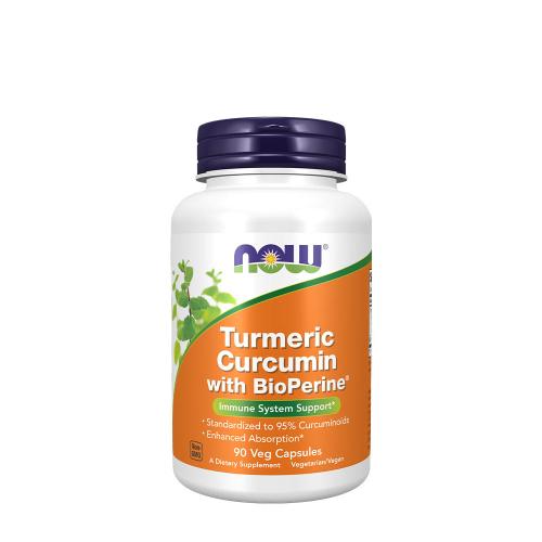 Now Foods Turmeric Curcumin + BioPerine (90 Veg Kapszula)