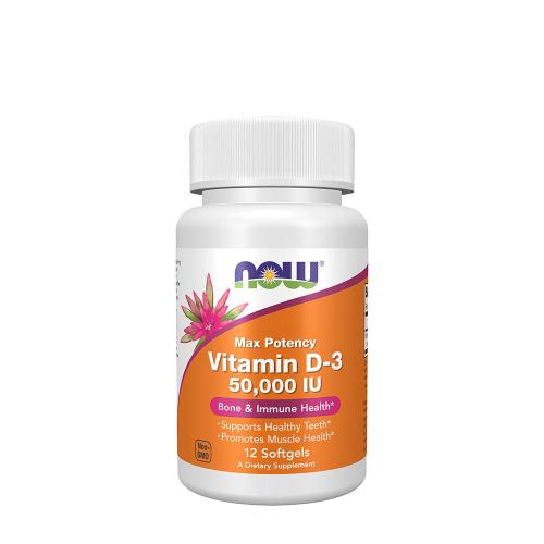 Now Foods Vitamin D-3 50,000 NE (12 Lágykapszula)