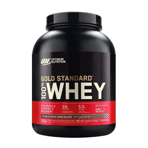 Optimum Nutrition Gold Standard 100% Whey™ Tejsavó Fehérje (2.27 kg, Dupla Csokoládé)
