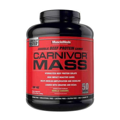 MuscleMeds Carnivor™ Mass - Marhafehérje Alapú Tömegnövelő (2668 g, Vaníliás Karamell)