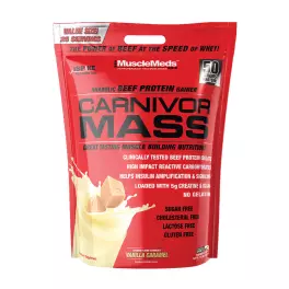   MuscleMeds Carnivor™ Mass - Marhafehérje Alapú Tömegnövelő (4800 g, Vaníliás Karamell)