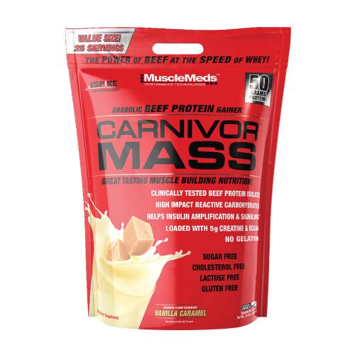 MuscleMeds Carnivor™ Mass - Marhafehérje Alapú Tömegnövelő (4.53 kg, Vaníliás Karamell)