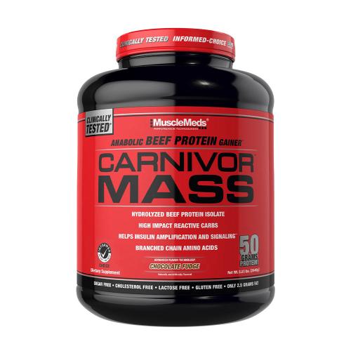 MuscleMeds Carnivor™ Mass - Marhafehérje Alapú Tömegnövelő (2646 g, Csokoládés Fudge)