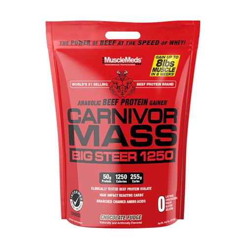 MuscleMeds Carnivor™ Mass Big Steer - Marhafehérje Alapú Tömegnövelő (6.79 kg, Csokoládés Fudge)