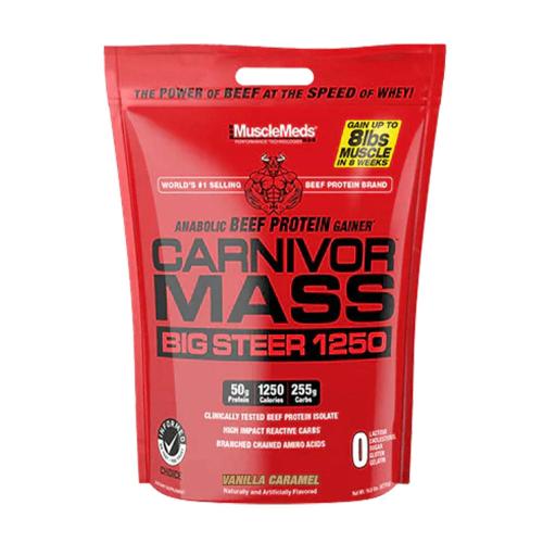 MuscleMeds Carnivor™ Mass Big Steer - Marhafehérje Alapú Tömegnövelő (6720 g, Vaníliás Karamell)