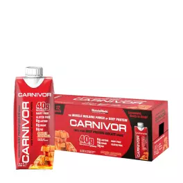   MuscleMeds Carnivor RTD - Marhafehérje Shake  (12 Csomag, Sós Karamella)