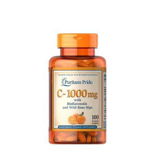 Puritan's Pride C-vitamin 1000 mg kapszula Csipkebogyóval és Bioflavonoidokkal (100 Kapszula)