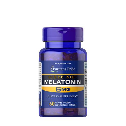 Puritan's Pride Extra Erős Alvás Támogató Vitamin - Melatonin 5 mg (60 Lágykapszula)