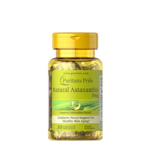 Puritan's Pride Asztaxantin 5 mg lágykapszula - Antioxidáns védelem (30 Lágykapszula)