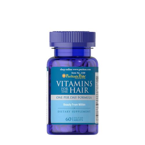 Puritan's Pride Vitamin és Ásványi Anyag tabletta a Szebb és Egészségesebb Hajért - Vitamins for the Hair (60 Tabletta)