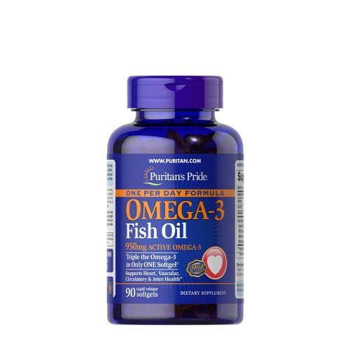 Puritan's Pride Omega-3 Halolaj 1360 mg (90 Lágykapszula)