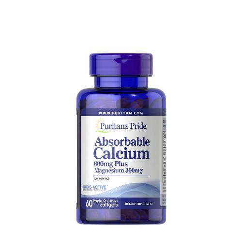 Puritan's Pride Kalcium 600 mg és Magnézium 300 mg (60 Lágykapszula)