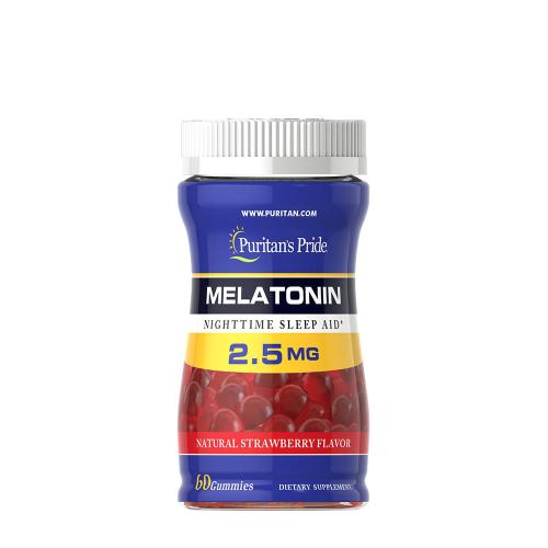 Puritan's Pride Alvás Támogató Melatonin (2,5 mg) gumicukor (60 Gumicukor, Eper)